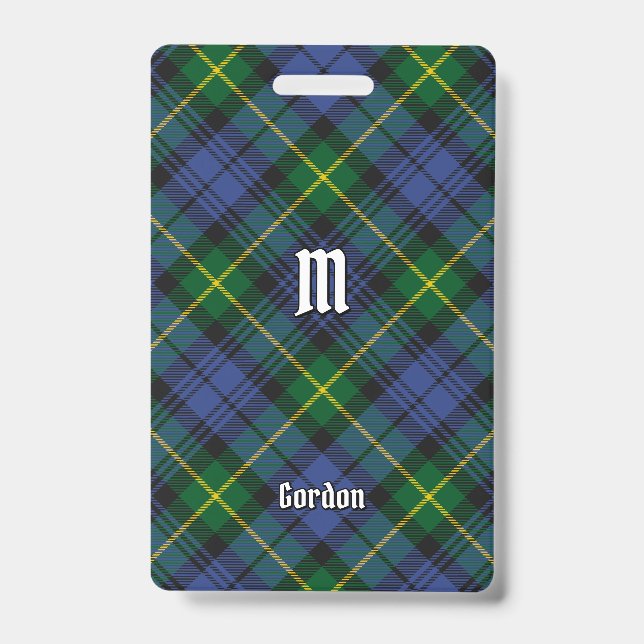 Clan Gordon Tartan Badge ID Badge (Front)