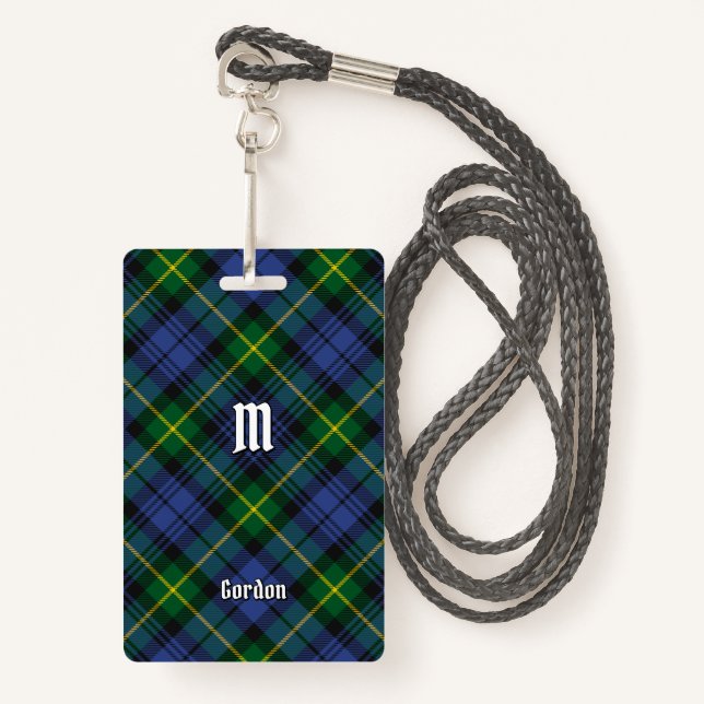 Clan Gordon Tartan Badge ID Badge (Front with Lanyard)
