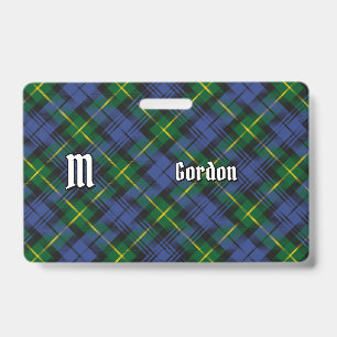 Clan Gordon Tartan Badge ID Badge