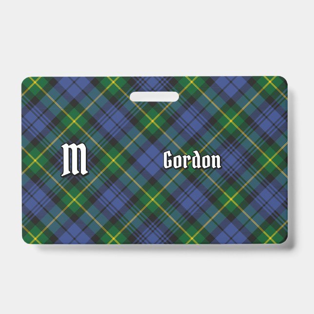 Clan Gordon Tartan Badge ID Badge (Front)