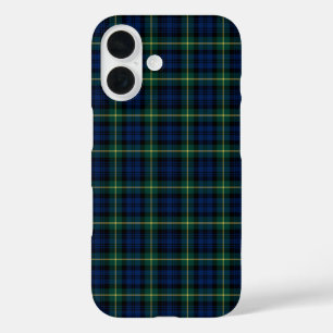 Clan Gordon Tartan Blue, Green, and Yellow Plaid iPhone 16 Case