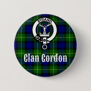 Clan Gordon Tartan Crest 6 Cm Round Badge