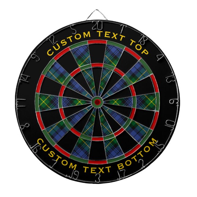 Clan Gordon Tartan Dart Board (Front)