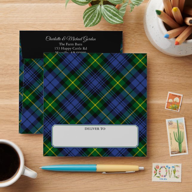 Clan Gordon Tartan Envelope (Desk)