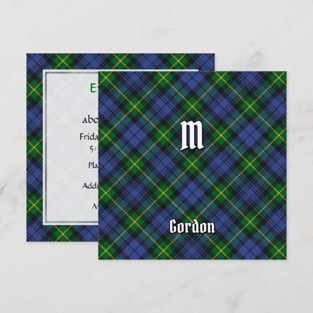 Clan Gordon Tartan Invitation (Front/Back)
