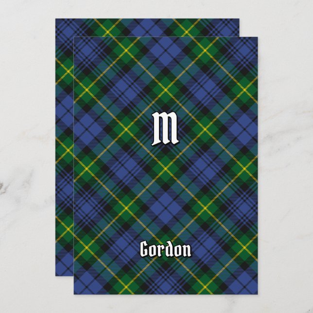 Clan Gordon Tartan Invitation (Front/Back)