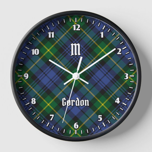 Clan Gordon Tartan Large Clock (Front)
