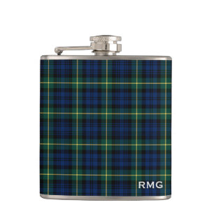 Clan Gordon Tartan Monogrammed Hip Flask