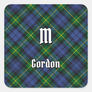 Clan Gordon Tartan Square Sticker