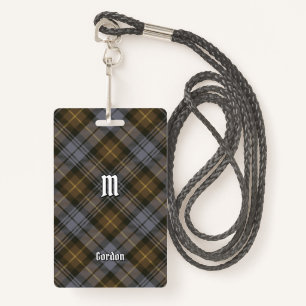 Clan Gordon Weathered Tartan Badge ID Badge