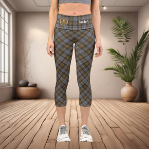 Clan Gordon Weathered Tartan Capri Leggings