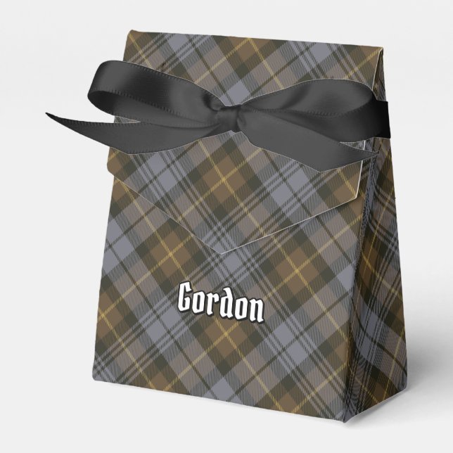 Clan Gordon Weathered Tartan Favour Box (Front Side)