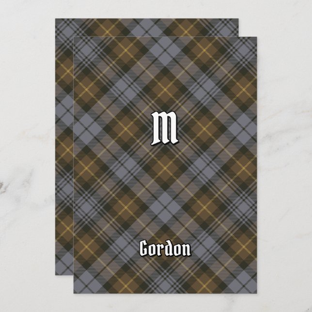 Clan Gordon Weathered Tartan Invitation (Front/Back)