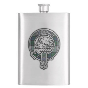 Clan Graham Crest & Dress Tartan Flask