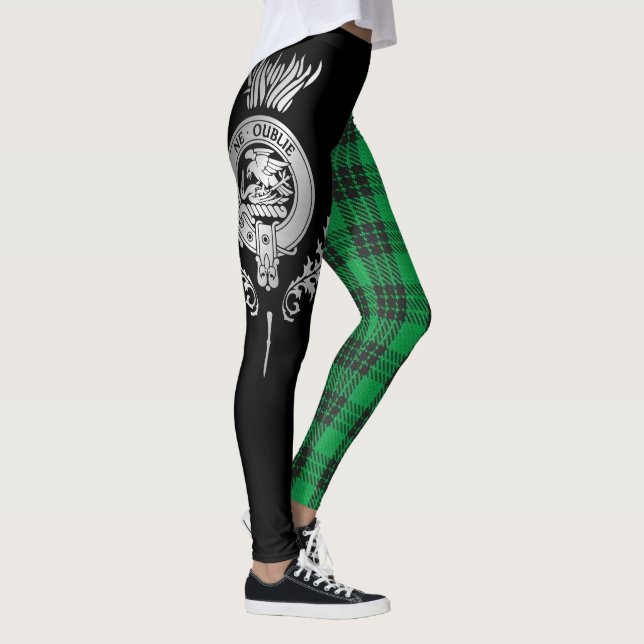Clan Graham Crest & Tartan Leggings (Right)