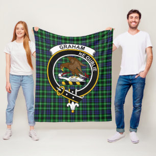 Clan Graham of Montrose Modern Tartan Plaid Fleece Blanket