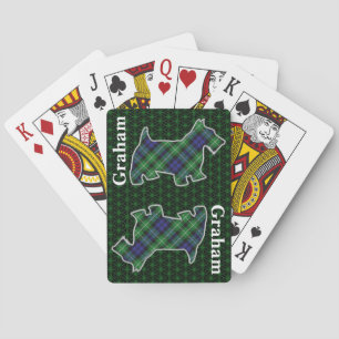 Clan Graham Tartan Scottish Terrier Edition Playing Cards