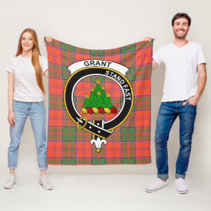 Clan Grant Ancient Tartan Plaid Fleece Blanket