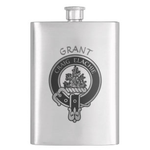 Clan Grant Crest Flask