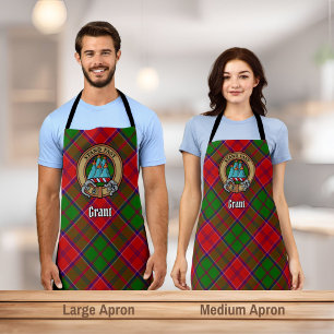 Clan Grant Crest over Tartan Apron