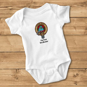 Clan Grant Crest over Tartan Baby Bodysuit