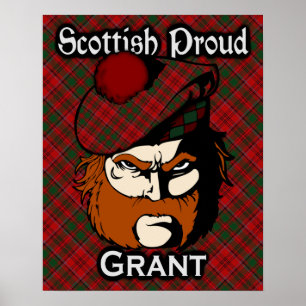 Clan Grant Scottish Tartan Poster