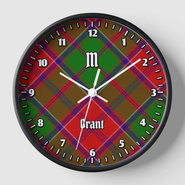 Clan Grant Tartan Clock (Front)