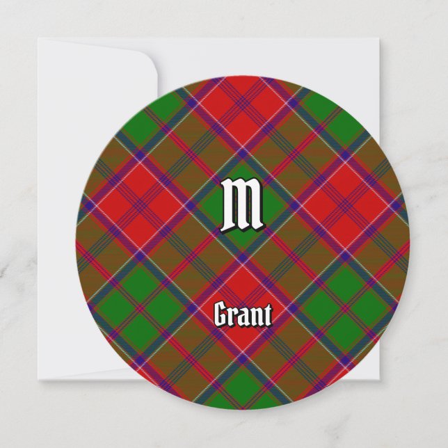 Clan Grant Tartan Invitation (Front)