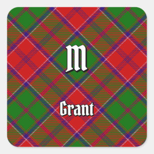 Clan Grant Tartan Square Sticker