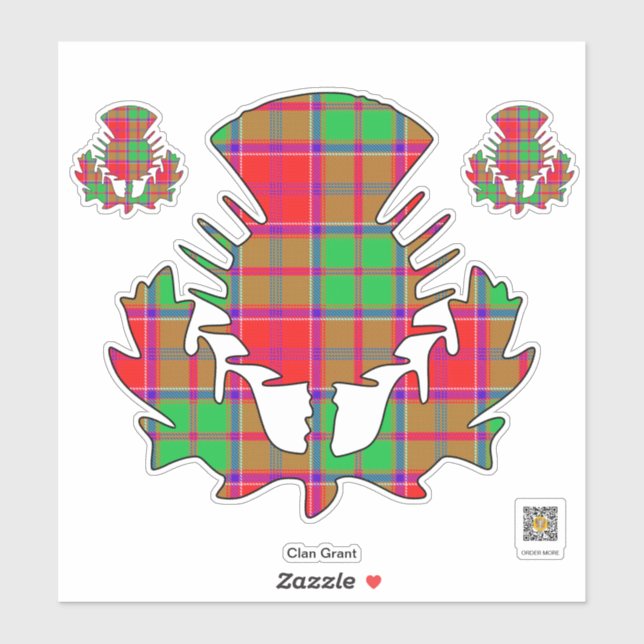Clan Grant Thistle Sticker (Sheet)