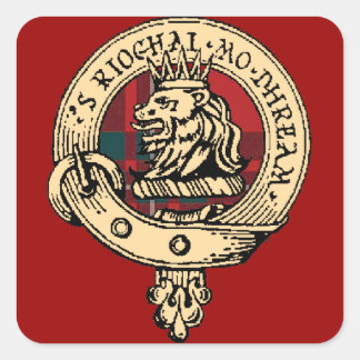 Clan Gregor Badge Tartan Sticker Red