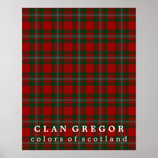 Clan Gregor Colors of Scotland Tartan Poster (Front)
