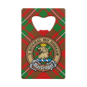 Clan Gregor Crest over Tartan