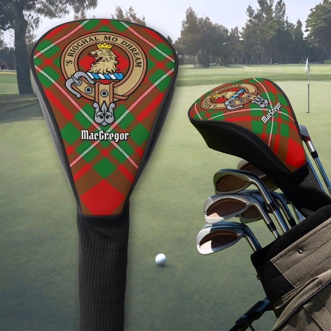 Clan Gregor Crest over Tartan Golf Head Cover (Creator Uploaded)