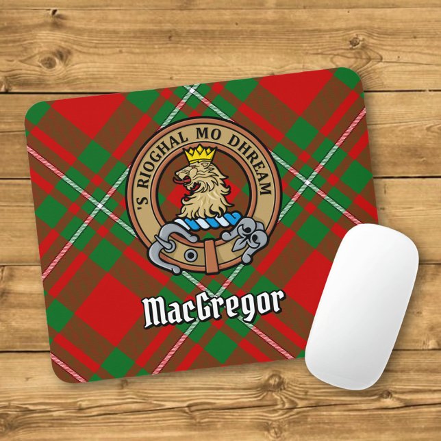 Clan Gregor Crest over Tartan Mouse Pad (Creator Uploaded)