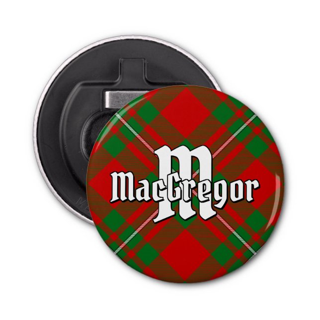 Clan Gregor Tartan Bottle Opener (Front)