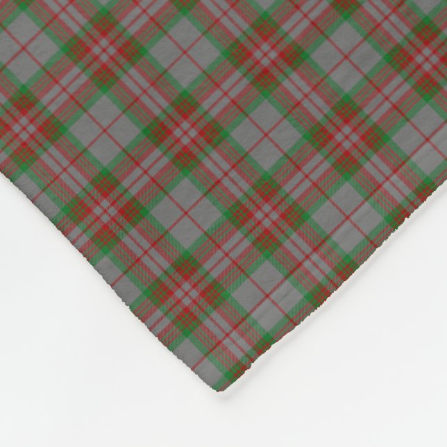 Clan Grey Tartan Fleece Blanket (Corner)