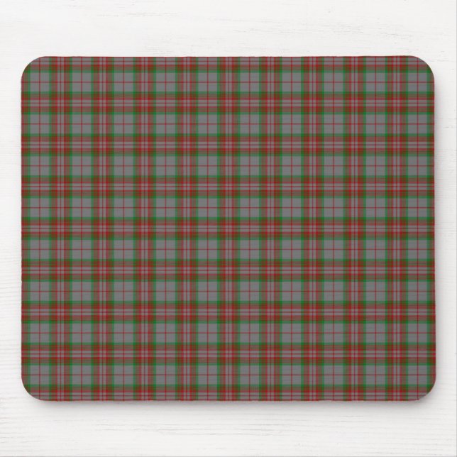 Clan Grey Tartan Mouse Pad (Front)