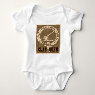 Clan Gunn Crest Badge - Sepia Baby Bodysuit