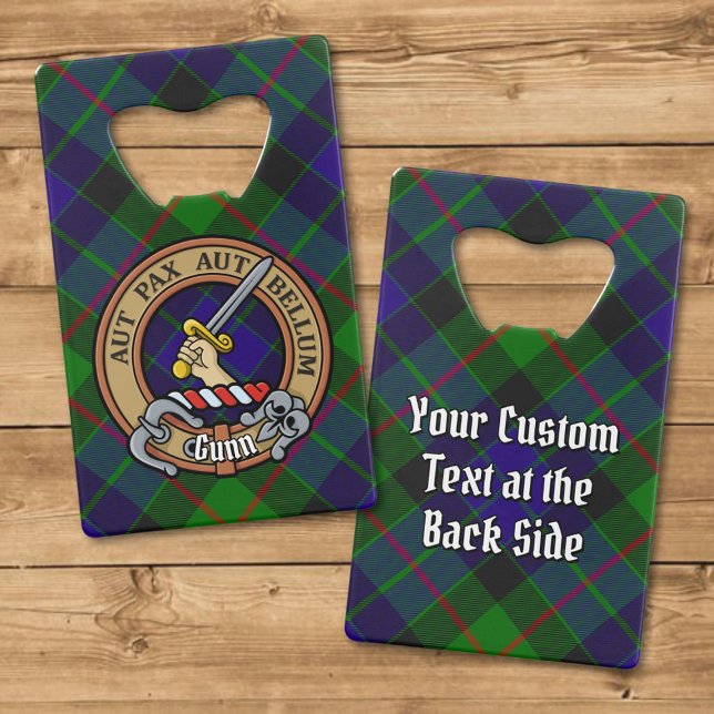 Clan Gunn Crest over Tartan (Creator Uploaded)