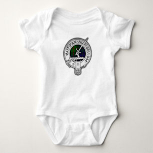 Clan Gunn Crest & Tartan Baby Bodysuit