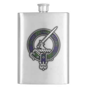 Clan Gunn Crest & Tartan Flask