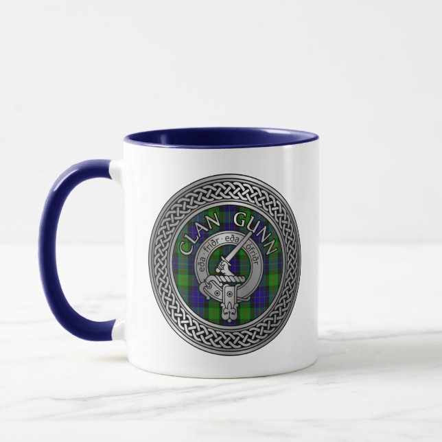 Clan Gunn Crest & Tartan Mug (Left)