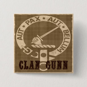 Clan Gunn Sepia 15 Cm Square Badge