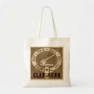 Clan Gunn Sepia Tote Bag