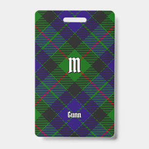 Clan Gunn Tartan Badge ID Badge