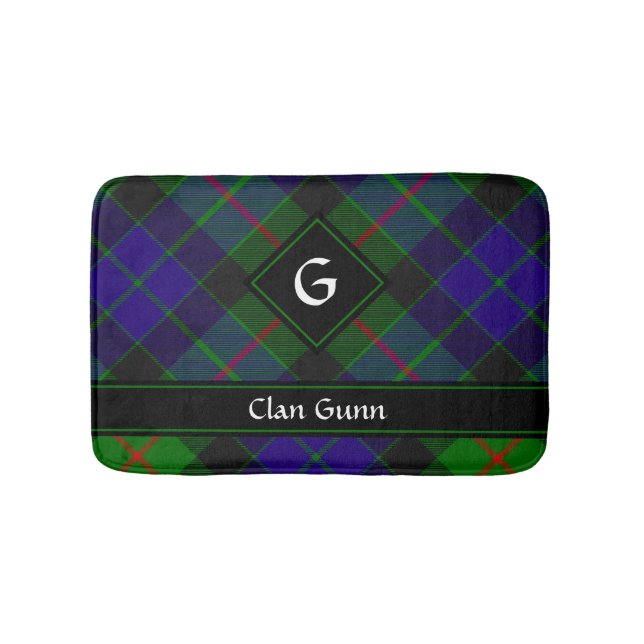 Clan Gunn Tartan Bath Mat (Front)
