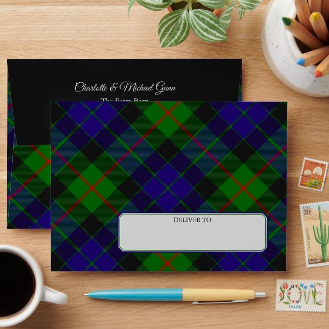 Clan Gunn Tartan Envelope (Desk)