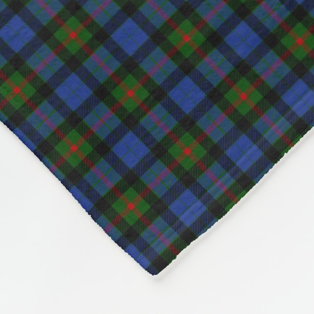 Clan Gunn Tartan Fleece Blanket (Corner)