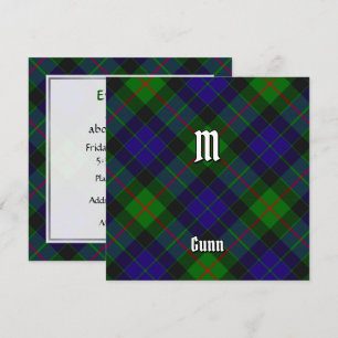 Clan Gunn Tartan Invitation
